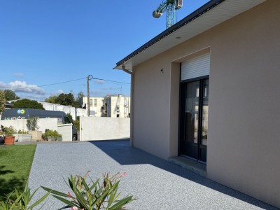 Terrasse résine drainante